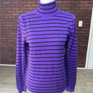 Ralph Lauren Purple Striped Turtleneck‎